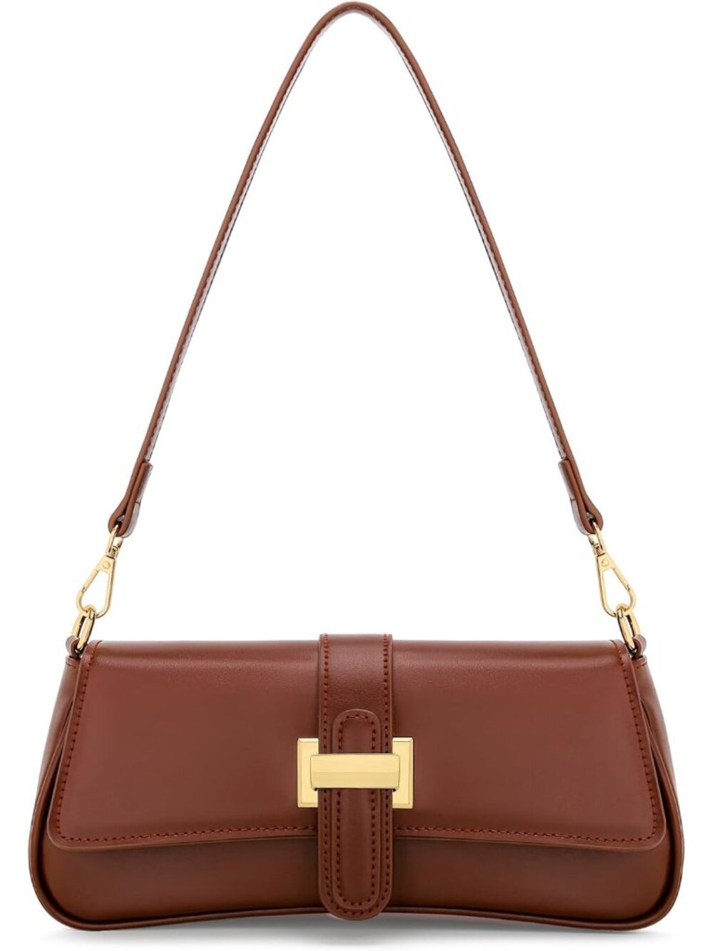 〽️Women's Brown Small Hobo Vegan Leather Mini Retro Zipper Clutch Crossbody Bags